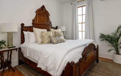 Showcasing the Sea Grape room at Casablanca, Cape May. Which of our unique rooms will you choose for your romantic vacation at Casablanca?