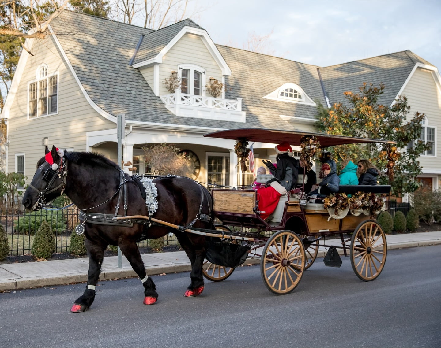 The only way to see Cape May during the holidays Carriage rides can be reserved on Washington Street Mall or by calling 609 884 4466 🏻